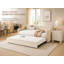 Ensemble de chambre à coucher 2 pièces bed Lit de jour tapissier simple avec lit gigogne escamotable et table de chevet en velours capitonné