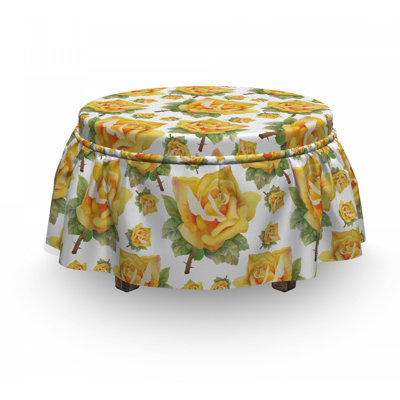 Housse pour repose-pieds de beauté naturelle roses