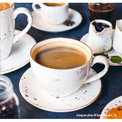 Porcelain Cappuccino Cup and Saucer