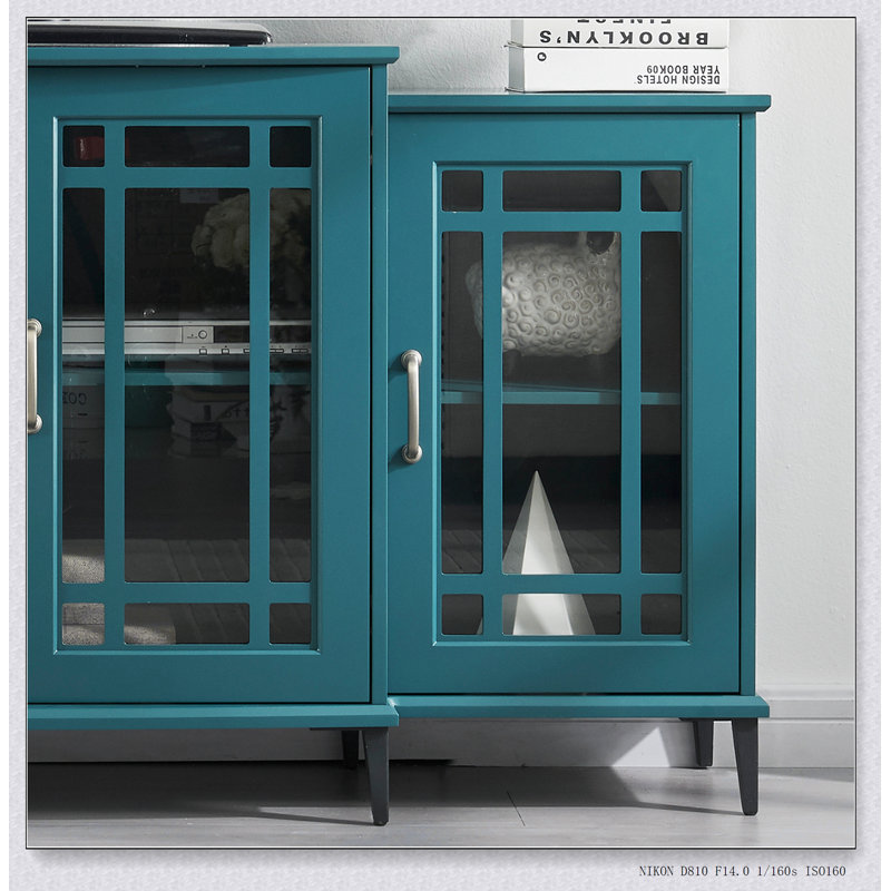 Meuble télé 62 po, buffet Buffet, bleu sarcelle
