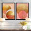 «Rose and Gold Flow Arcs - Modern Abstract», art mural sur toile 2 pièces-271043067-271043047