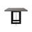 Oleson 39" Wide Rectangular Dining Table in Concrete and Black Metal