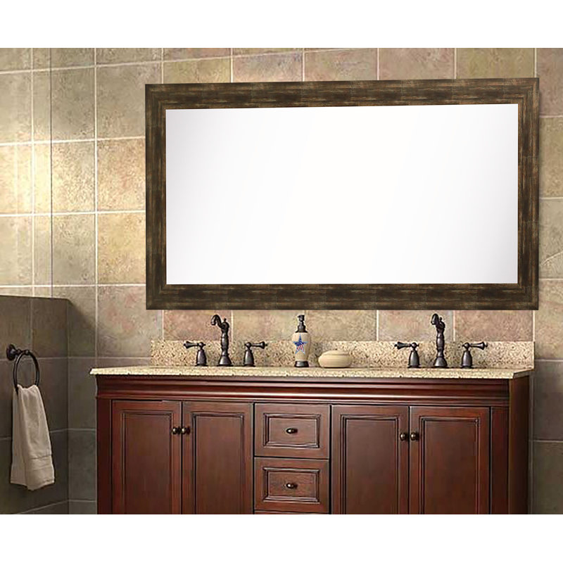 Miroir de salle de bain Kristo, Brun, H 51,5 po x l 32 po