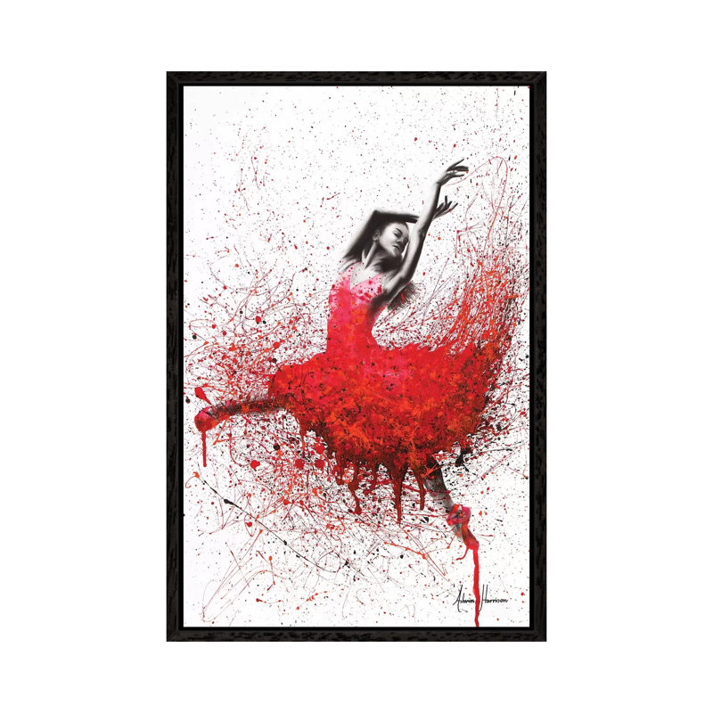 Passionate Love Dance by Ashvin Harrison - Print on Canvas, 101.6 cm H x 66.04 cm W, Black Framed