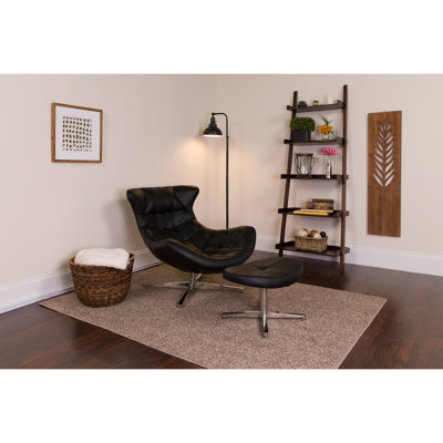 Fauteuil ballon pivotant avec repose-pieds 82,55 cm de large Ranson