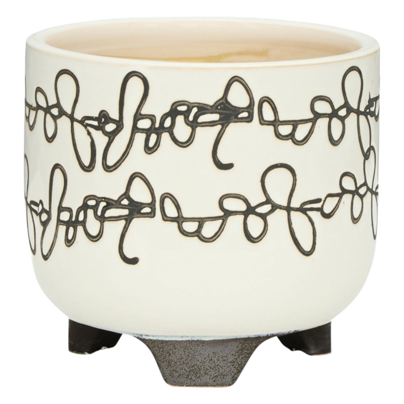 Pot à fleurs en céramique 6/8 po, beige - idéal pour les plantes de terrarium