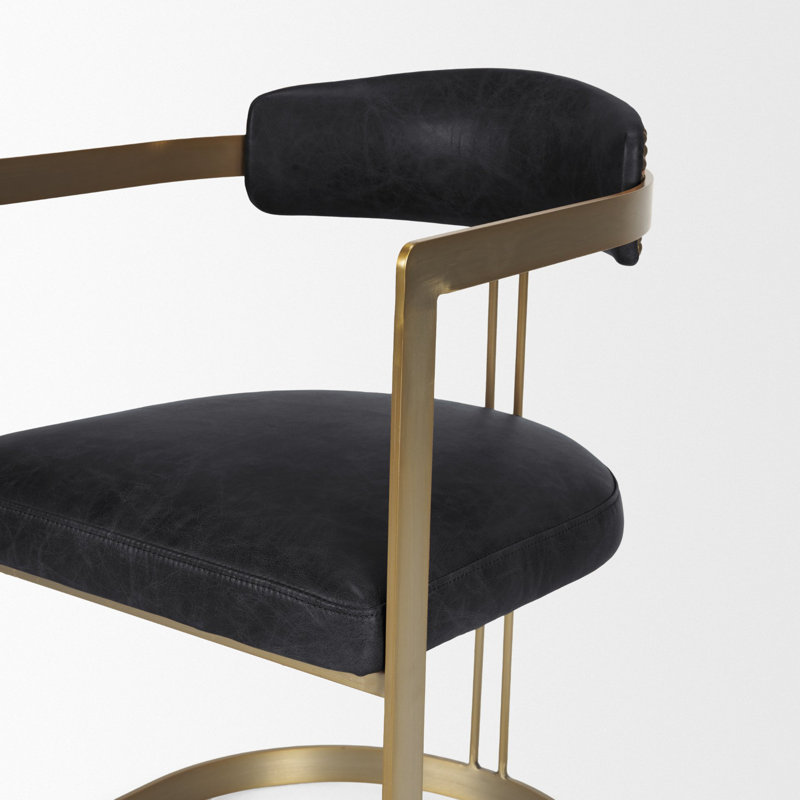 Hoskins I Arm Chair, Ebony Black
