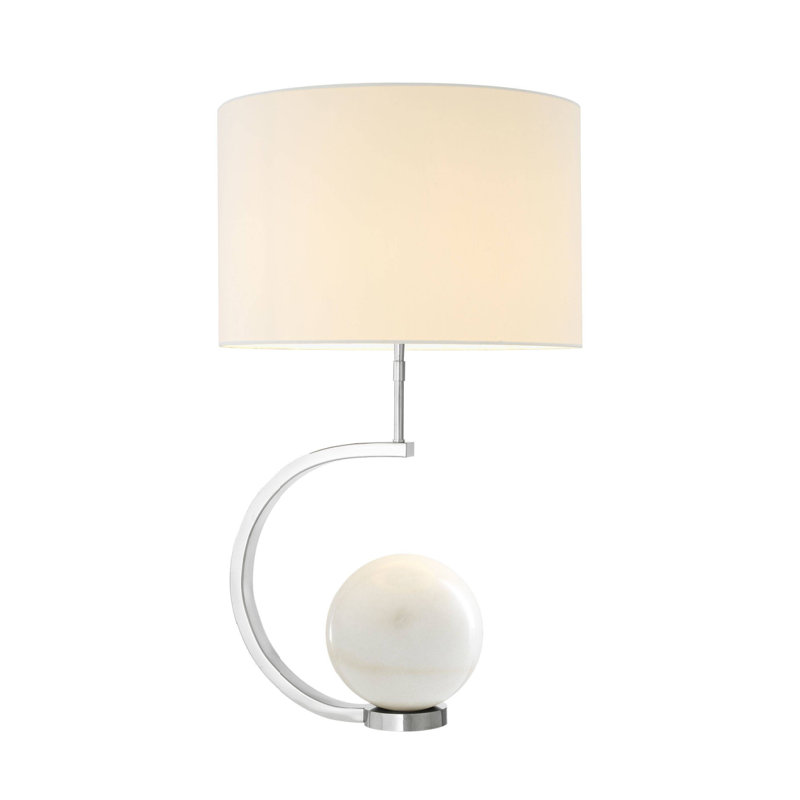 Luigi Table Lamp, Silver/White