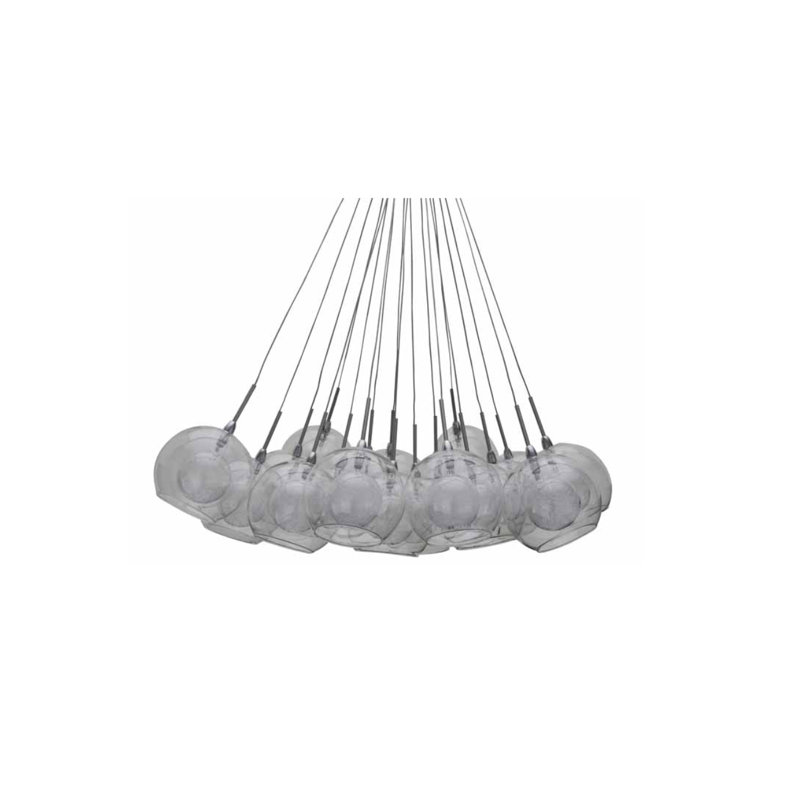 Luminaire suspendu en forme de globe à 20 lumières Bumpus