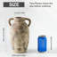 Vase en céramique de 9,6 pouces en terre cuite avec poignées, vase rustique de style campagnard pour décoration intérieure