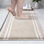 Tapis de salle de bain antidérapant lavable à la machine 20 po x 30 po, tapis de bain en microfibre à poils longs très absorbant et à séchage rapide, tapis de bain extra doux et moelleux pour baignoire, douche et lavabo, beige