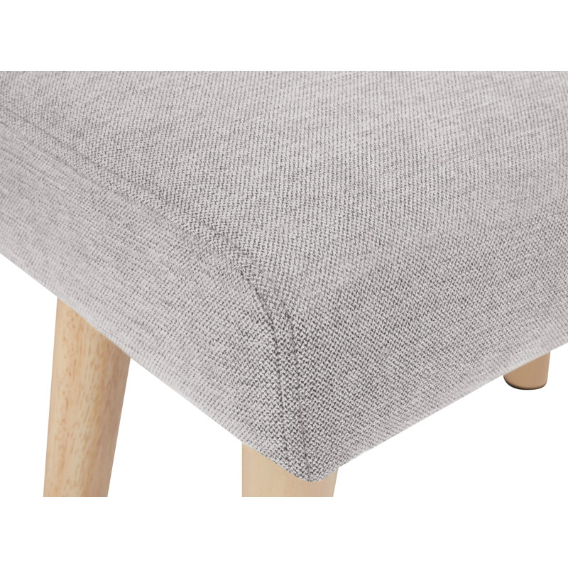 Saskia 50cm Wide Rectangle Footstool Ottoman, Light Grey