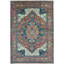Hand-Knotted High-Quality Red and Blue Area Rug