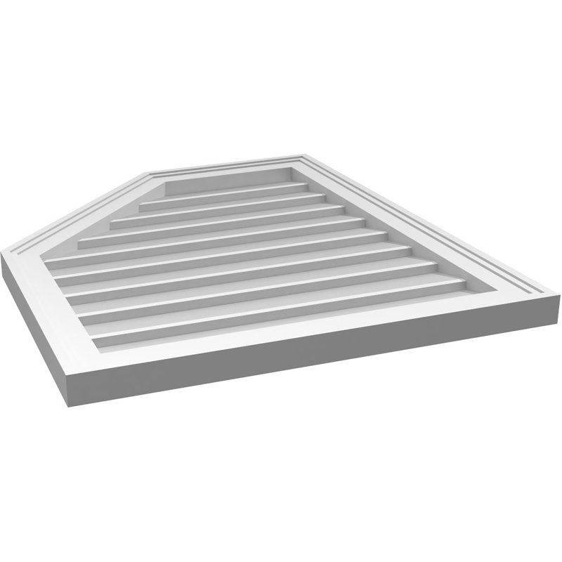 Évent en demi-octogone supérieur à montage en surface Signature, H 1,5 po x L 24 po x l 28 po