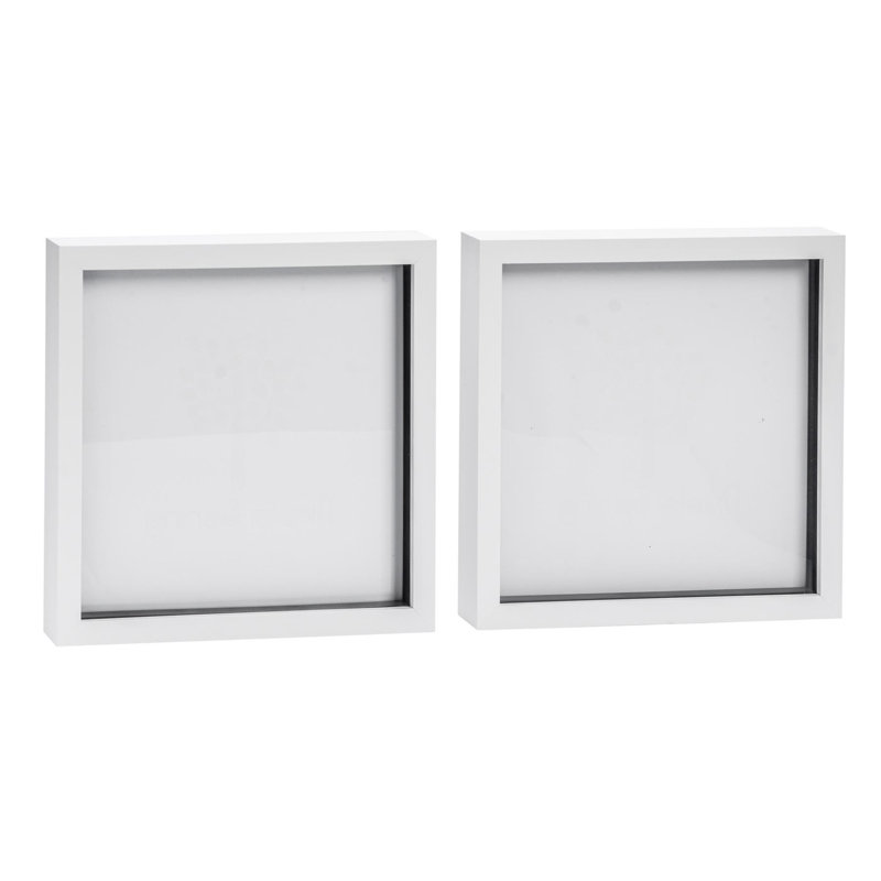 Nicola Spring - 3D Box Photo Frames, 51cm H x 51cm W x 3.5cm D, White