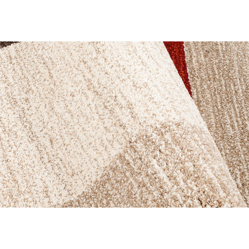 Foulton Shaggy Brown/Red Rug, Runner 80 x 200cm