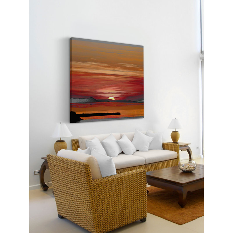 «Mykonos» par Parvez Taj, reproduction d'art sur toile tendue, 40 po x 40 po
