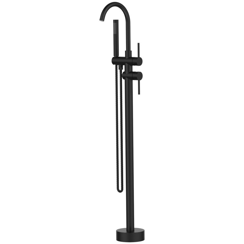 -degree Swivel Spout Brass Modern Bathroom Freestanding Tub Filler