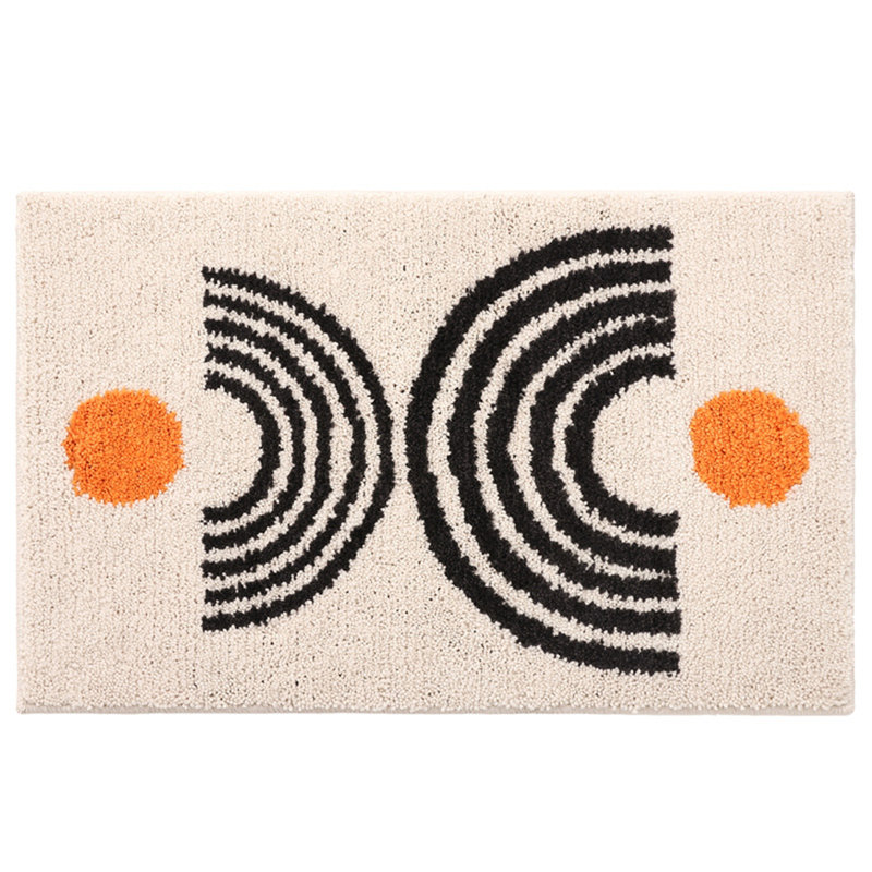  Tapis de bain antidérapant Kr Crystalin ultra-doux lavable à la machine, L 32 po x l 20 po, Beige