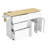Farmhouse Kitchen Island with Drop Leaf and 2 Seatings, Kitchen Table Set with Storage Cabinet, Drawers, Door Shelves and Power Outlet-1073261724