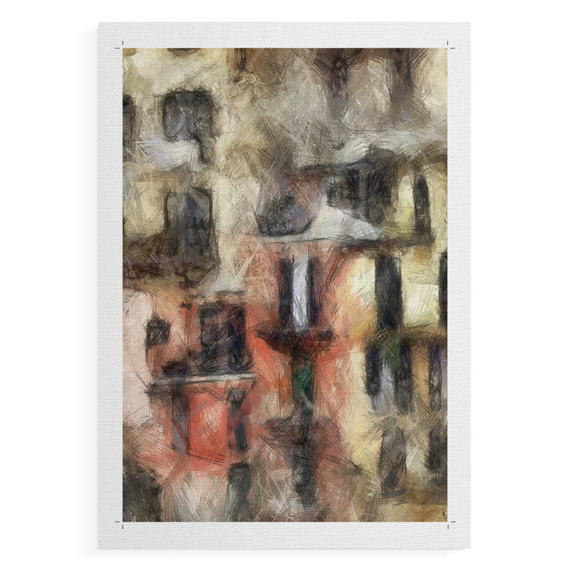 Stacked House I - Impression sur toile seulement - NON-CADRE, H 36 po x l 24 po