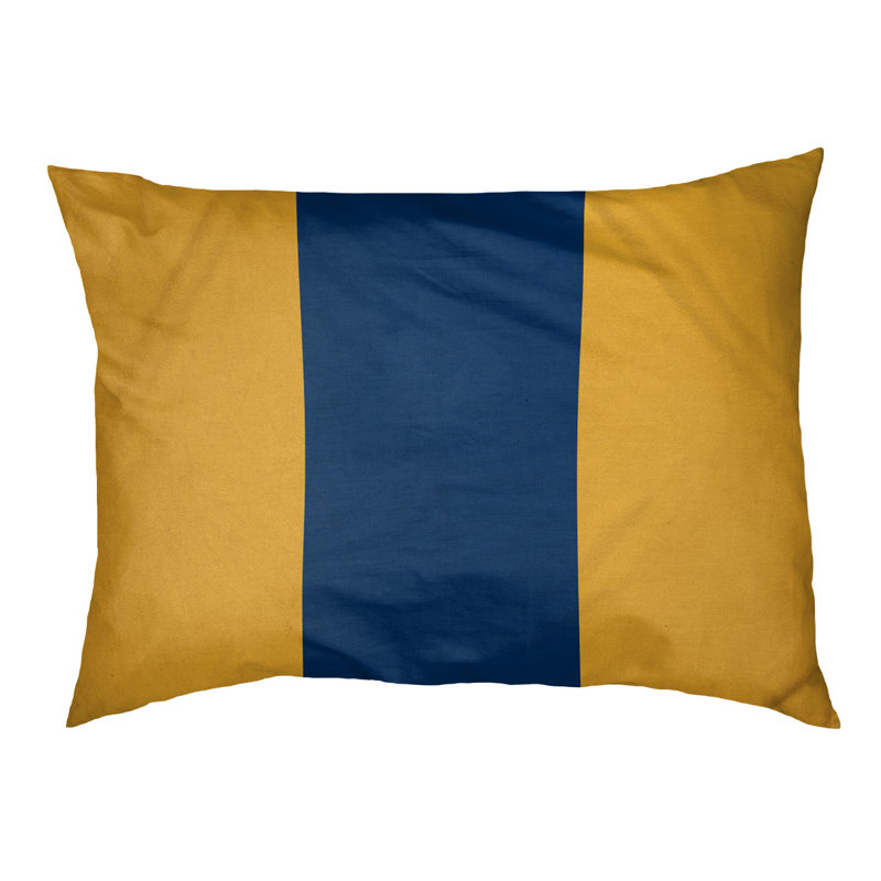 Pet Bed, Large (40" L x 50" W), Gold/Navy Blue