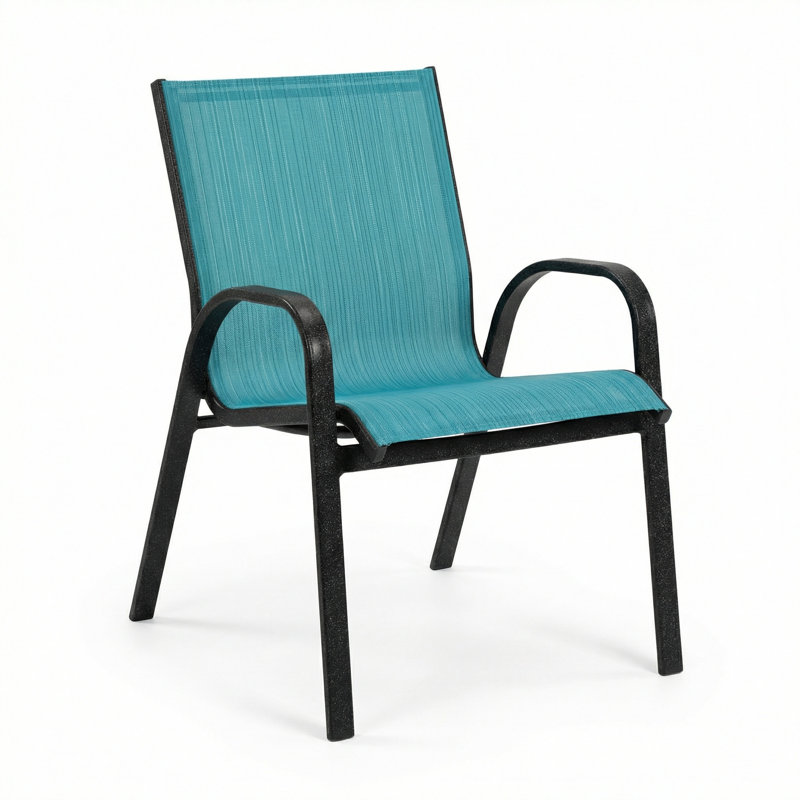 Windward Outdoor Seabreeze Arm Chair, Dupioni Lagoon Sling/Granite