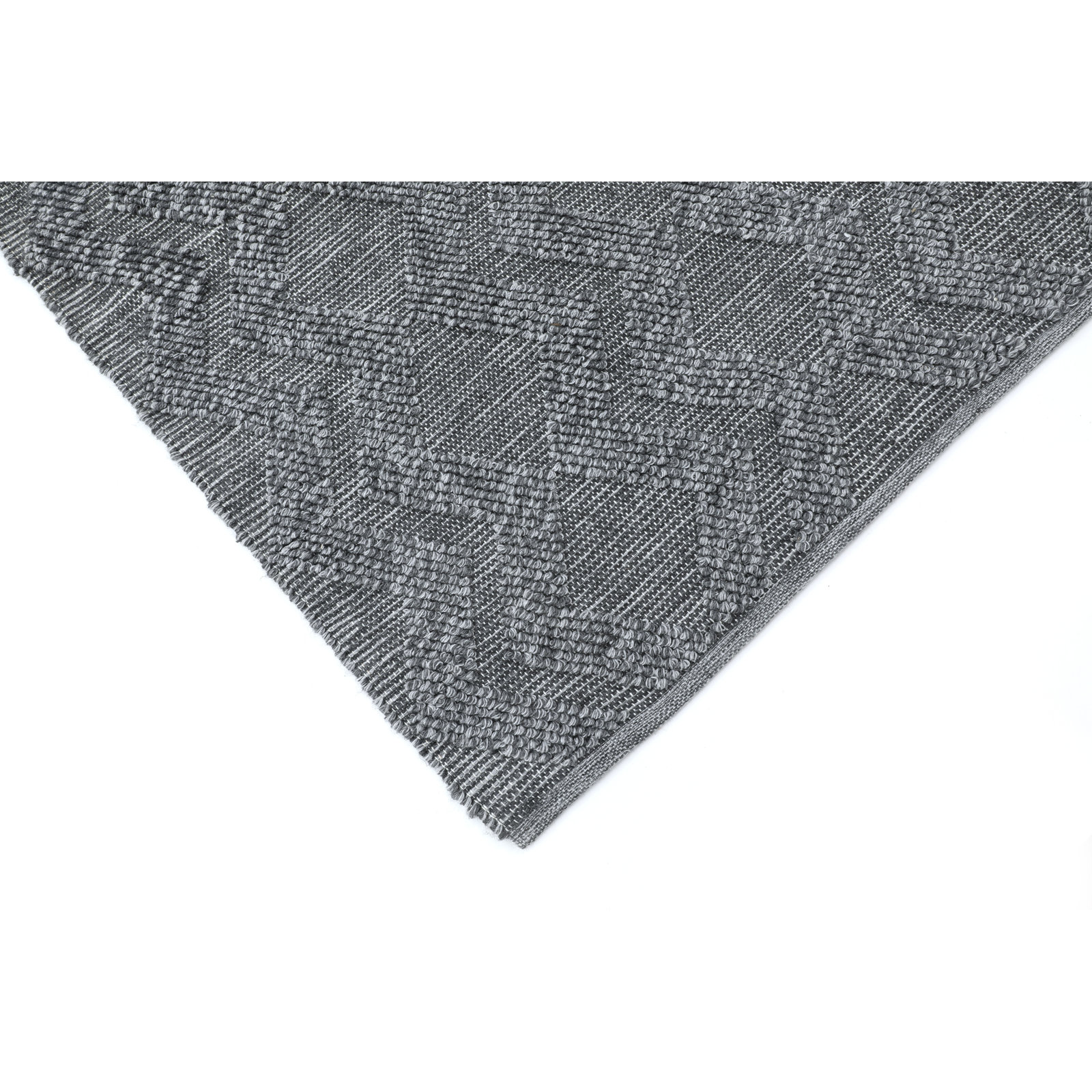 Linn Gray Hand-Woven Chevron Rug, Rectangle 4' x 6'