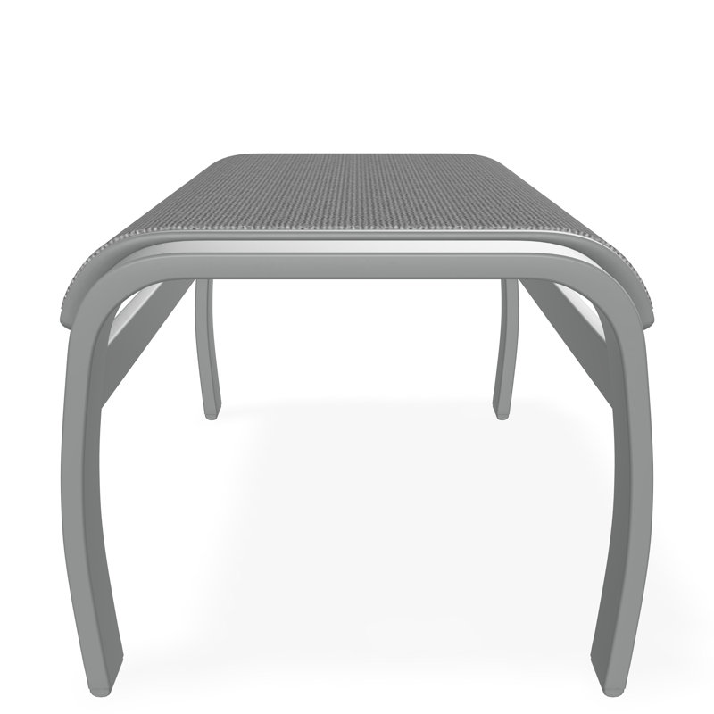 Belle Isle Sling Aluminum Frame Ottoman, Graphite, Canvas Granite Sunbrella® Canvas