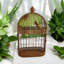 Rusty Bird Cage Garden Wall Mirror Antique Metal Indoor Outdoor Hanging Decorative Accent Decor-443278519