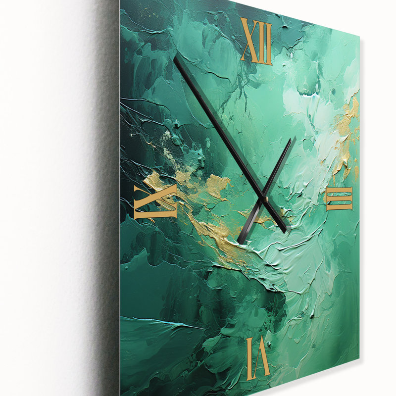 Horloge murale Emerald Euphoria I - Paysages, Large