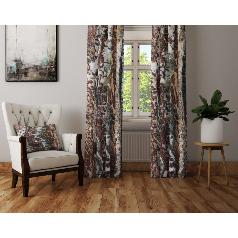 Panneaux de rideaux Agate Abstract, L 56 po x L 78 po
