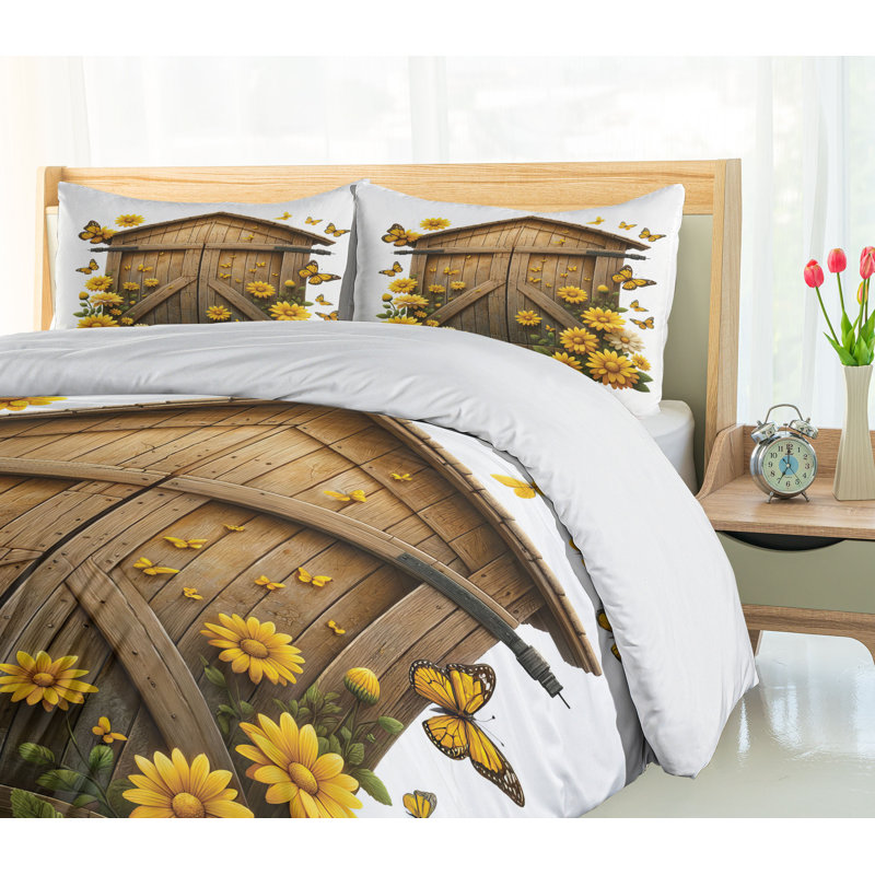 Rustic Duvet Cover, King Duvet Cover + 2 Standard Shams