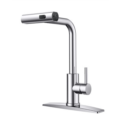  Forious® Ultra Pull Down Kitchen Faucet, Stainless Steel Kitchen Sink Faucet 3 in 1 Function, Waterfall Modern Faucet for Kitchen Sink, Bar, Laundry, Rv