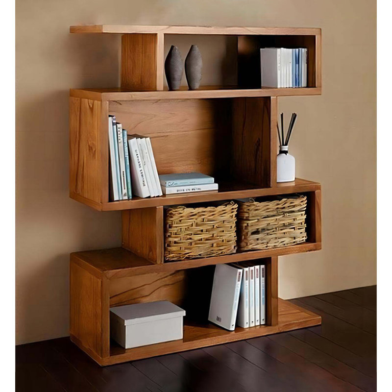 Étagère de salon Nordic, (4 tablettes) H 53,15 po x l 35,43 po x P 11,81 po