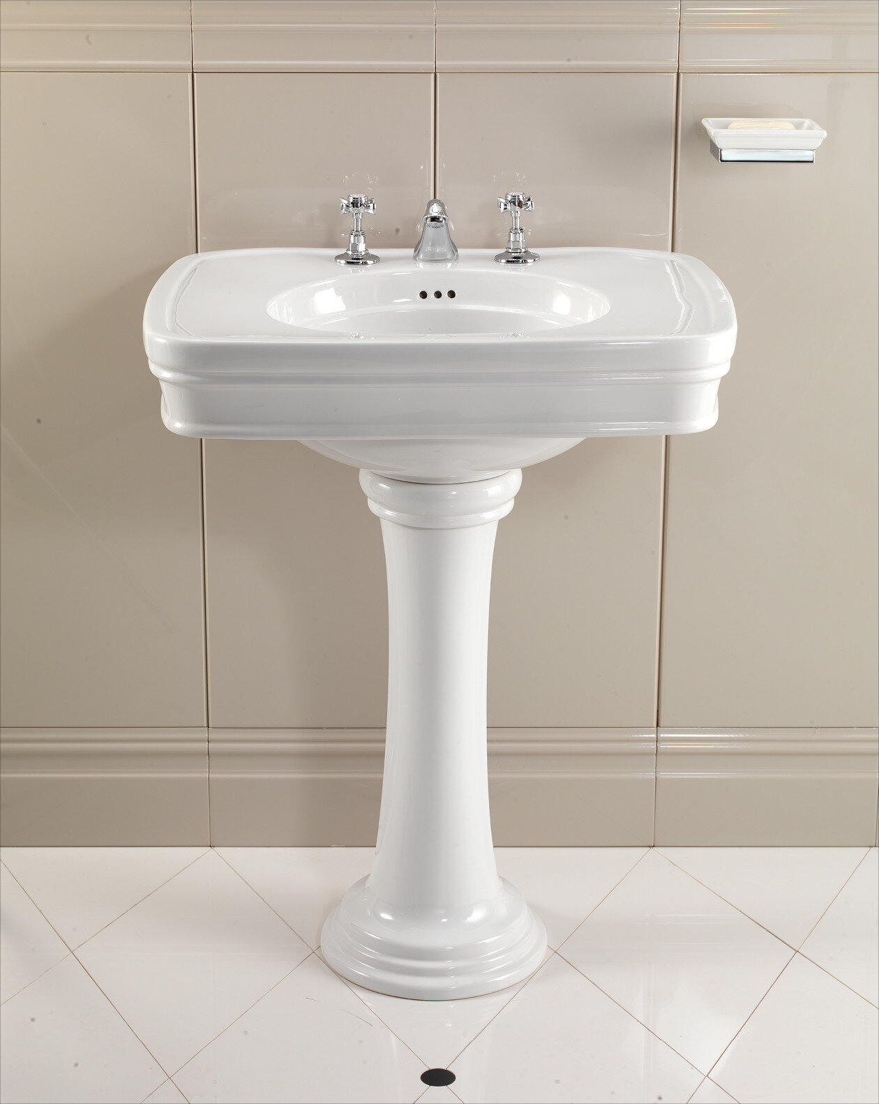 Newport Louvered Pedestal Sink Cabinet  Small bathroom storage, Pedestal  sink storage, Small bathroom