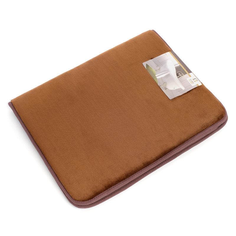 Tapis de bain antidérapant pour baignoire et douche, Brun chocolat, H 1 po x l 17 po x p 24 po