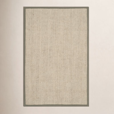 Auckland Jute/Sisal Beige/Green Area Rug