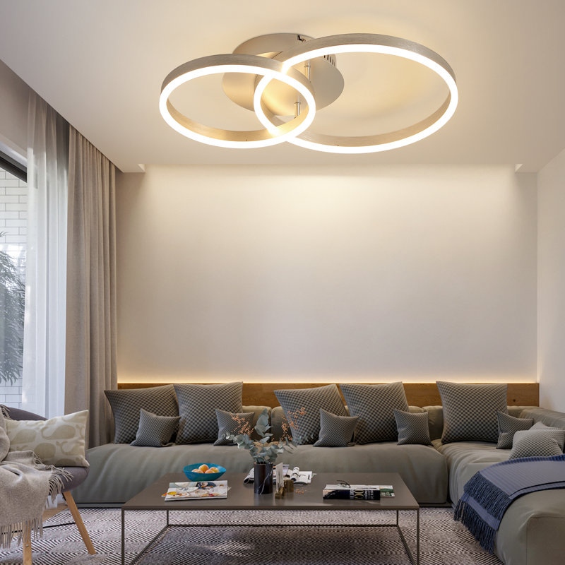 2-Light Dimmable LED Flush Mount