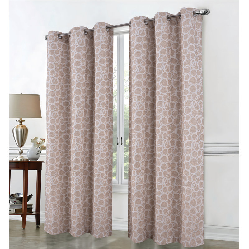 Jasper Lurex Window Curtain Set, White