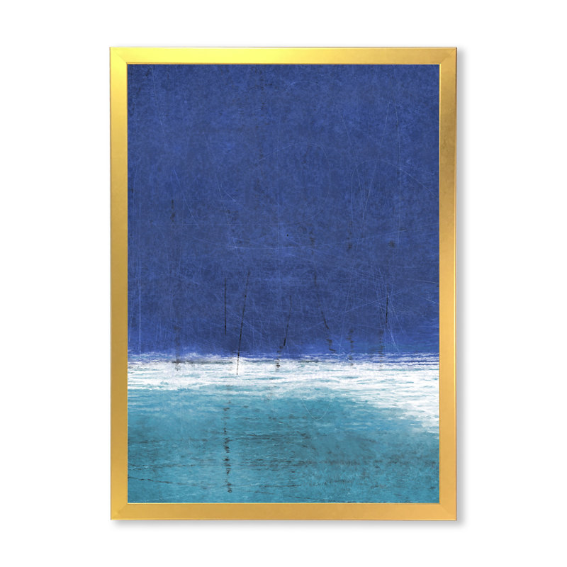 Art moderne gris et bleu II 2FDP47762, H 32 po x l 16 po x P 1 po, Or