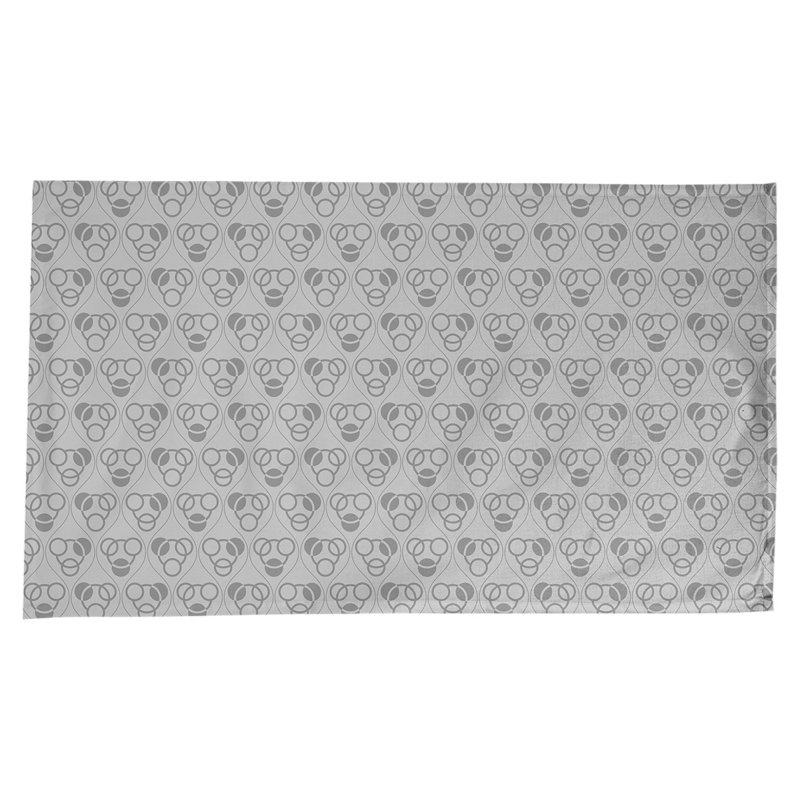 Classic Circles and Waves Tablecloth, Gray