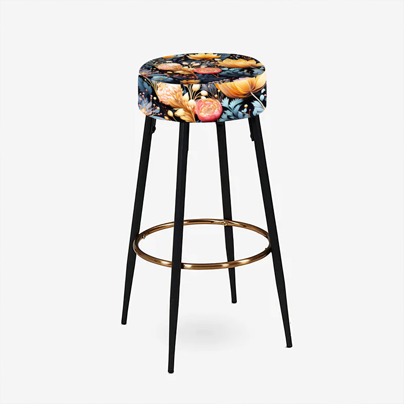 Arnera - Ensemble de 2 tabourets floraux