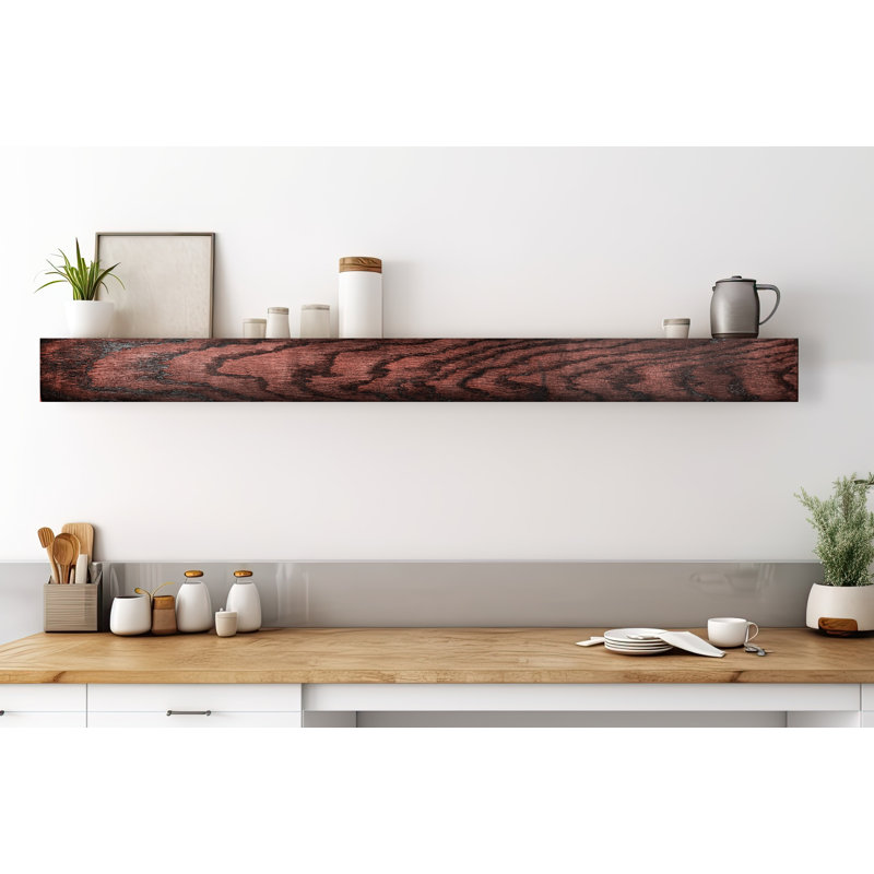 Fidelio Oak Floating Shelf, Black Cherry, 3" H x 42" W x 6" D