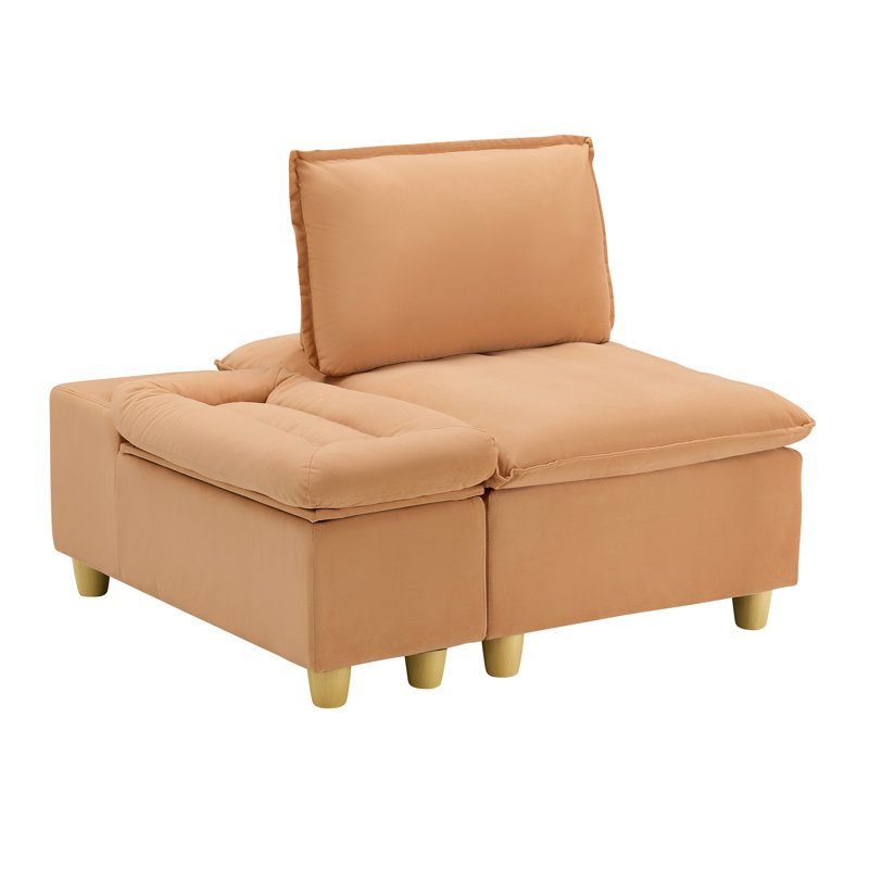Single Upholstered Sofa, Brown