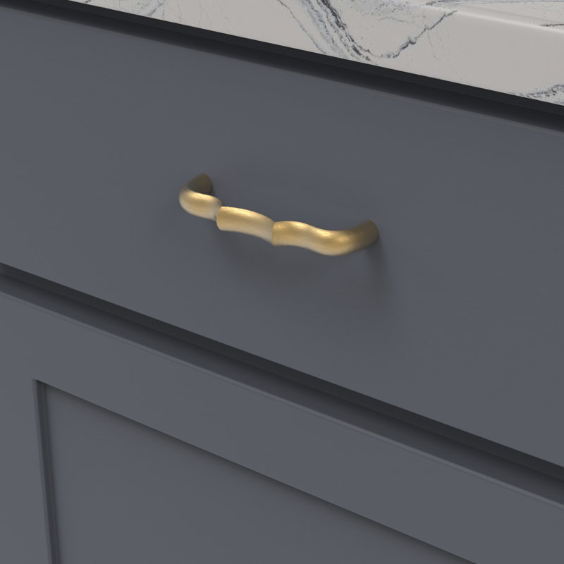 Trellis Bar / Handle Pull, 3-3/4", Brushed Golden Brass