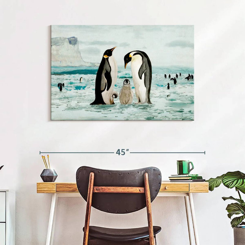 Brampt Emperor Penguin Family, 26" H x 39" W
