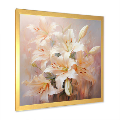 " Beige Lilies Romantic Impression "