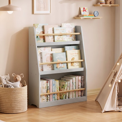 3 Tier Kids Book Shelf,Kids Book Rack, Helps Keep Bedrooms, Playrooms, and Classrooms Organized