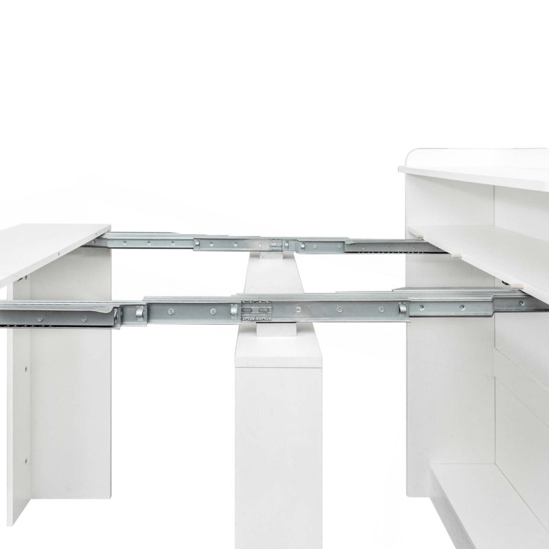 Table de salle à manger extensible Contemporary, Blanc